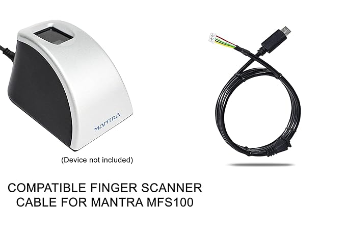 Type C Cable Biometric Scanner Mantra Cable, Replacement Cable for Mantra MFS100 (Type C)
